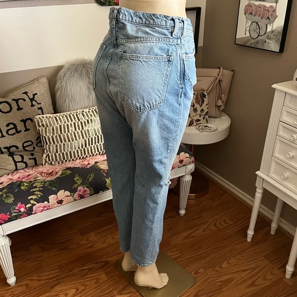 Free People distressed button fly high rise jeans size 27 - Picture 4 of 8